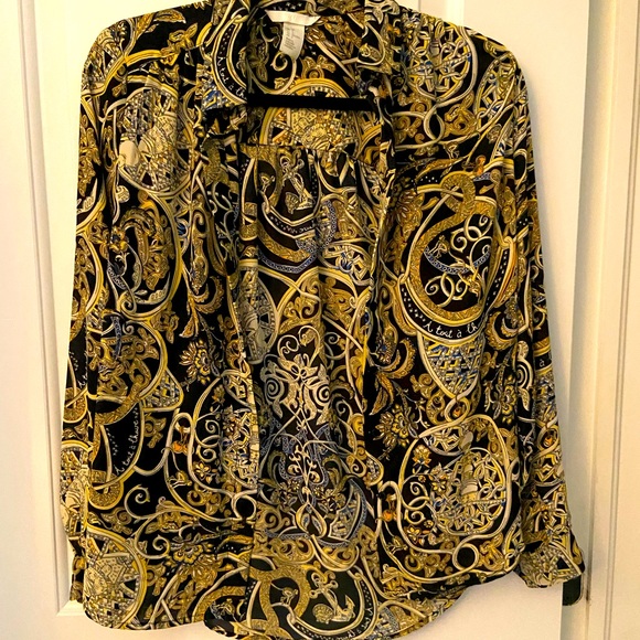 H&M Versace print womens blouse never worn - Picture 1 of 2